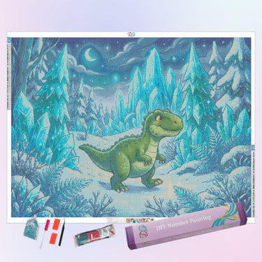 winter-little-dinosaur-diamond-painting-kit-diamond-painting-art-kit